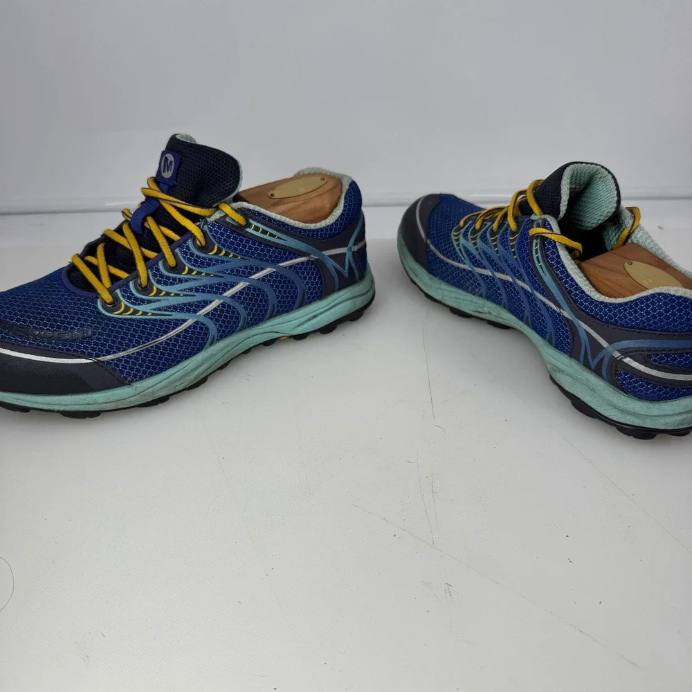 Merrell Ultra Marine Women 8 Blue Yellow J56354 Trail Running Hiking Shoes Sport